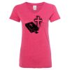 Women’s Glitter V-Neck T-Shirt Thumbnail