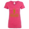 Women’s Glitter V-Neck T-Shirt Thumbnail