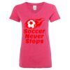 Women’s Glitter V-Neck T-Shirt Thumbnail
