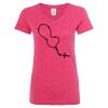 Women’s Glitter V-Neck T-Shirt Thumbnail